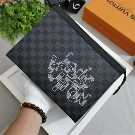 pochette men black burberry replica